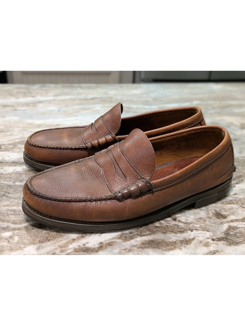 L.L. Bean Leather Slip‑On Shoes Brown | Comfy | classic everyday ease GUC